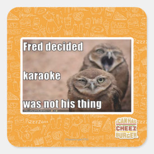 Fred besloot vierkante sticker