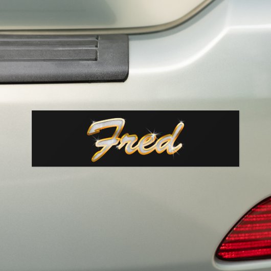 Fred Bling Bumpersticker (Op auto)