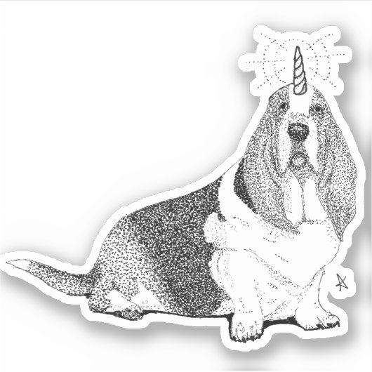 Fred de Bassetcorn Sticker (Voorkant)