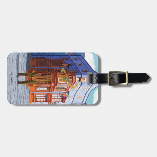 Fred en George bij Weasley's Wizard Wheezes Bagagelabel (Voorkant horizontaal)