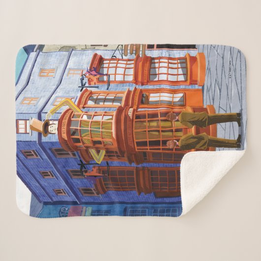 Fred en George bij Weasley's Wizard Wheezes Sherpa Deken (Voorkant (horizontaal))