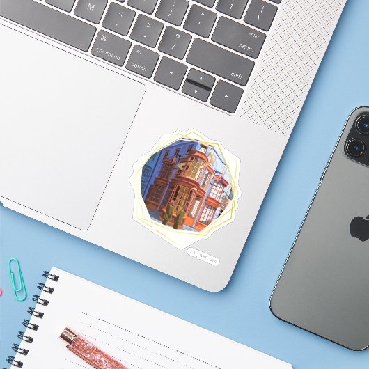 Fred en George bij Weasley's Wizard Wheezes Sticker (Laptop met iPhone)