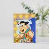 Fred Flintstone Kijk in Mirror Briefkaart (Staand voorkant)