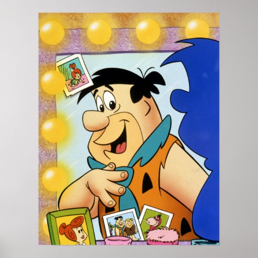 Fred Flintstone Kijk in Mirror Poster (Voorkant)