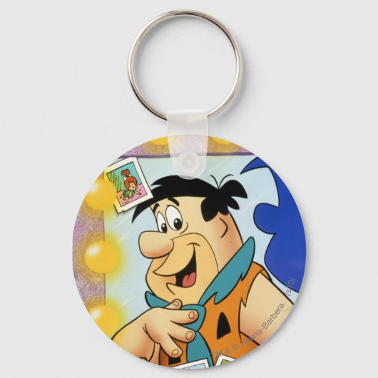 Fred Flintstone Kijk in Mirror Sleutelhanger (Voorkant)