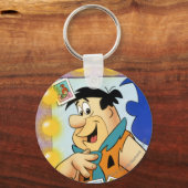 Fred Flintstone Kijk in Mirror Sleutelhanger (Voorkant)