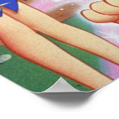 Fred Flintstone onder een schuine streep Poster (Hoek)