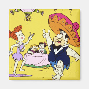 Fred Flintstone Wilma Barney en Betty Fiesta Magneet