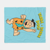 Fred Flintstone Yabba-Dabba Doo! Fleece Deken (Voorkant (Horizontaal))