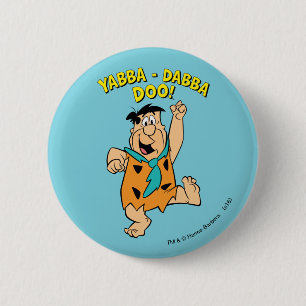 Fred Flintstone Yabba-Dabba Doo! Ronde Button 5,7 Cm