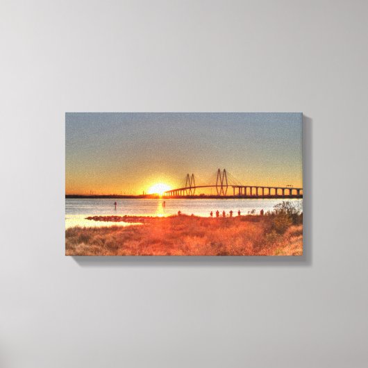 Fred Hartman Bridge Canvas Afdruk (Voorkant)