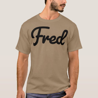 Fred Naam Typografie T-shirt