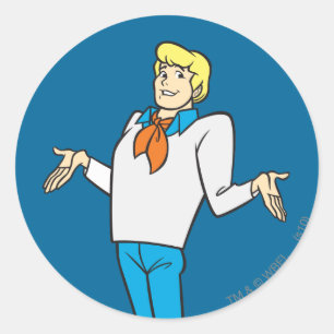 Fred Shrug Ronde Sticker