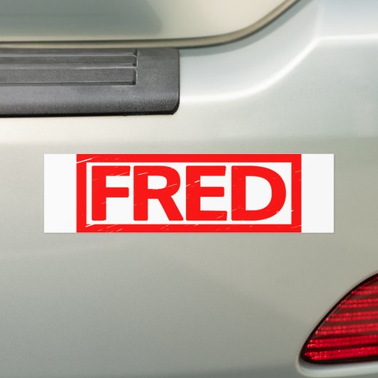 Fred Stamp Bumpersticker (Op auto)