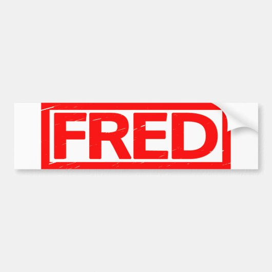 Fred Stamp Bumpersticker (Voorkant)