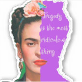 FREDA Kahlo Quote3" x 3" Custom-Cut Vinyl Stickers (Voorkant)