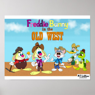 Freddie Bunny in de Old West poster