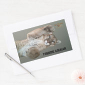 Freddie Cougar Rechthoekige Sticker (Envelop)
