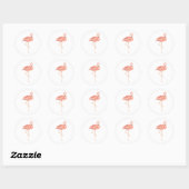 Freddy Flamingo Ronde Sticker (Vel)