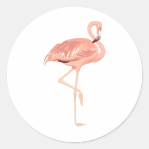Freddy Flamingo Ronde Sticker