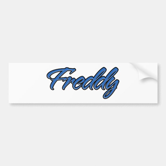 Freddy Name blue Aufkleber Sticker Autoaufkleber (Voorkant)