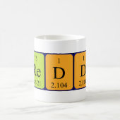 Freddy nom de table périodique mug (Centre)