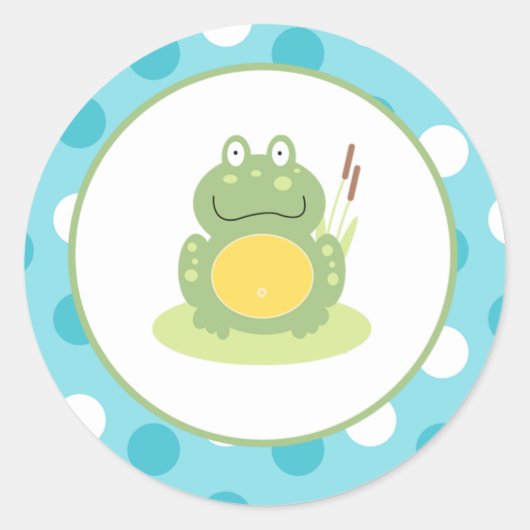 Freddy the Frog Envelope Seals / Toppers 20 Ronde Sticker (Voorkant)