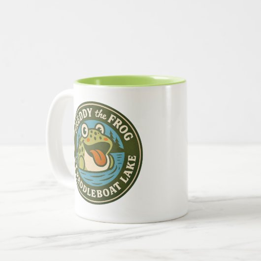 Freddy the Frog LVL Mug Tweekleurige Koffiemok (Voorkant links)