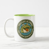 Freddy the Frog LVL Mug Tweekleurige Koffiemok (Links)