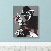 Freddy vs. Jason | Freddy Seeing Red Canvas Afdruk (Insitu (Houten vloer))
