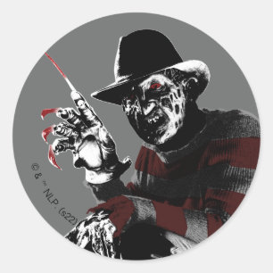 Freddy vs. Jason Freddy Seeing Red Ronde Sticker