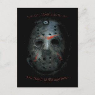 Freddy vs. Jason   Jason Mask Quote Briefkaart