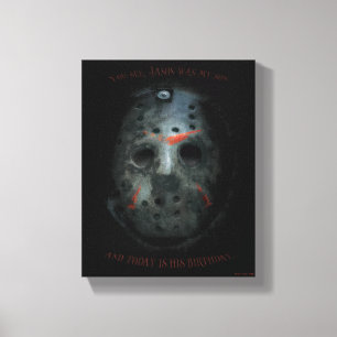 Freddy vs. Jason Jason Mask Quote Canvas Afdruk
