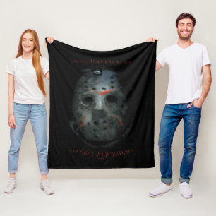 Freddy vs. Jason   Jason Mask Quote Fleece Deken