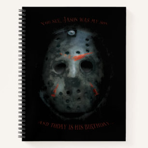 Freddy vs. Jason   Jason Mask Quote Notitieboek