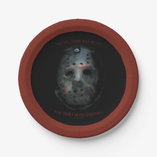 Freddy vs. Jason | Jason Mask Quote Papieren Bordje (Voorkant)