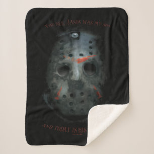 Freddy vs. Jason   Jason Mask Quote Sherpa Deken