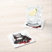 Freddy vs. Jason | Welcome to Springwood Vierkante Kartonnen Onderzetter (Insitu)