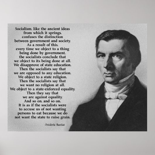 Frederic Bastiat anti-socialisme Poster (Voorkant)