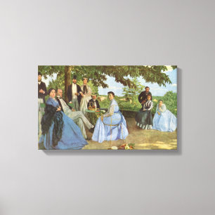  Frederic Bazille de gezinshereniging Canvas Afdruk