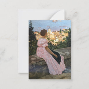 Frederic Bazille - de roze dress Notitiekaartje