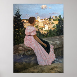 Frederic Bazille - de roze dress Poster