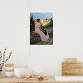 Frederic Bazille - de roze dress Poster (Keuken)