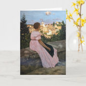 Frederic Bazille - De Roze Jurk Kaart (Gele Bloem)