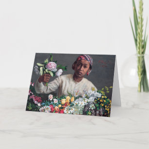 Frederic Bazille - Jonge vrouw met pioenrozen Kaart
