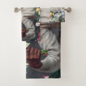 Frederic Bazille - Young Woman with Peonies Bad Handdoek (Insitu)