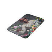 Frederic Bazille - Young Woman with Peonies Badmat (Gekanteld)