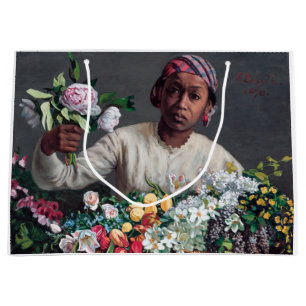 Frederic Bazille - Young Woman with Peonies Groot Cadeauzakje