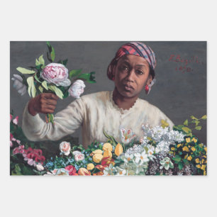 Frederic Bazille - Young Woman with Peonies Inpakpapier Vel