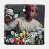 Frederic Bazille - Young Woman with Peonies Keramisch Ornament (Achterkant)